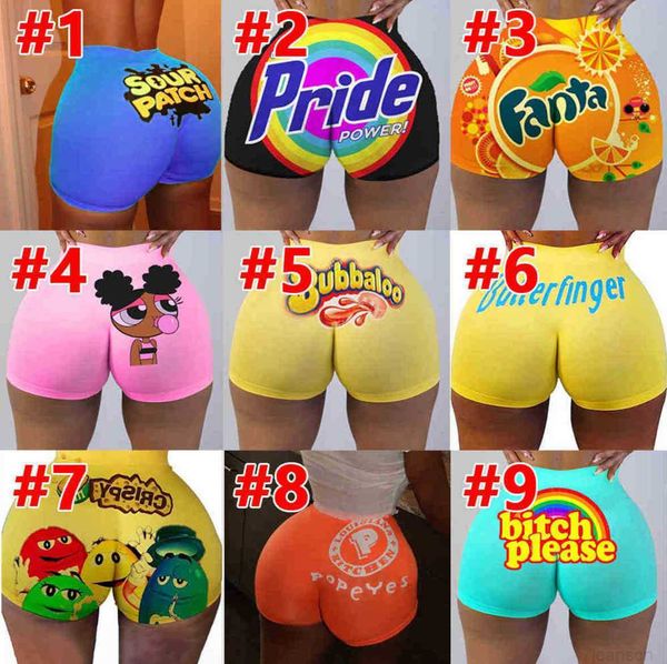 

2023 women pants yoga shorts slim printed letter cartoons tight shorts summer designer mini leggings fashion, White;black