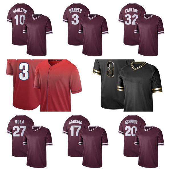 

custom 2022 2023 s-4xl baseball jerseys 3 harper jersey 17 rhys hoskins, Blue;black