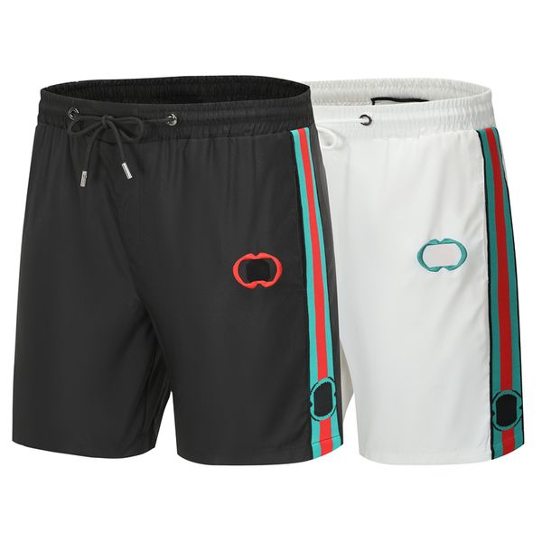 

summer men's shorts designer casual sports fashion quick dry men's beach pants monogram print shorts05, White;black