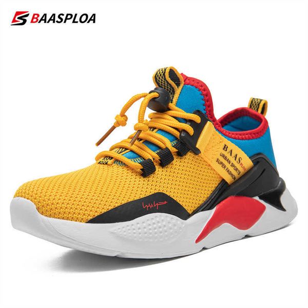 

athletic outdoor baasploa children shoes fashion new outdoor recreational running sneakers for boys girls with mesh surface breathable non-s, Black