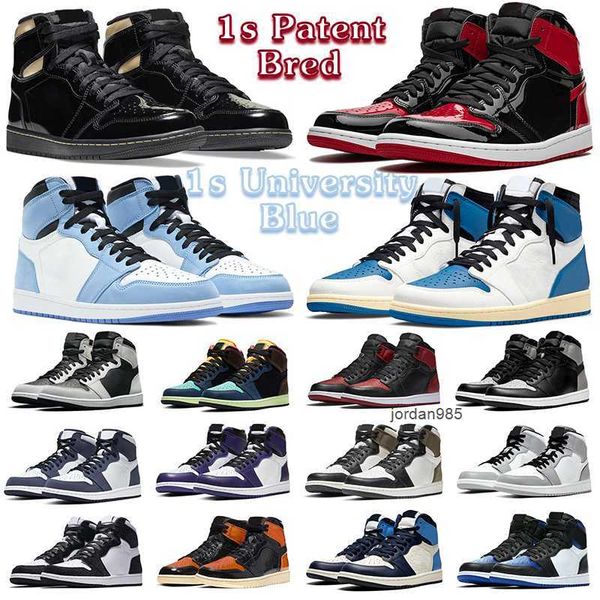 

1s bordeaux jumpman for men basketball shoes bred patent university blue twist hyper royal pine green prototype mens women trainers outdoor