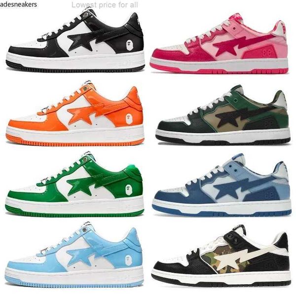 

2022 pure dollar casual shoes series male designer white green red black yellow sk8 male and female a bapstasta low abc camo star sneakers