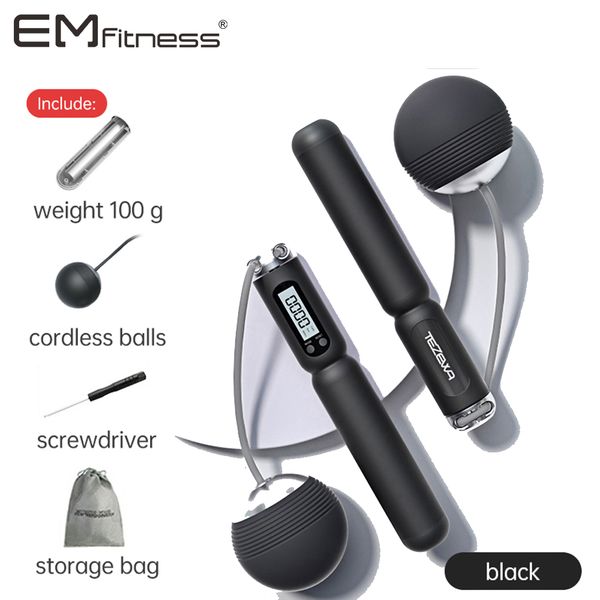 

jump ropes cordless electronic skipping gym fitness smart with lcd screen counting speed counter 230406