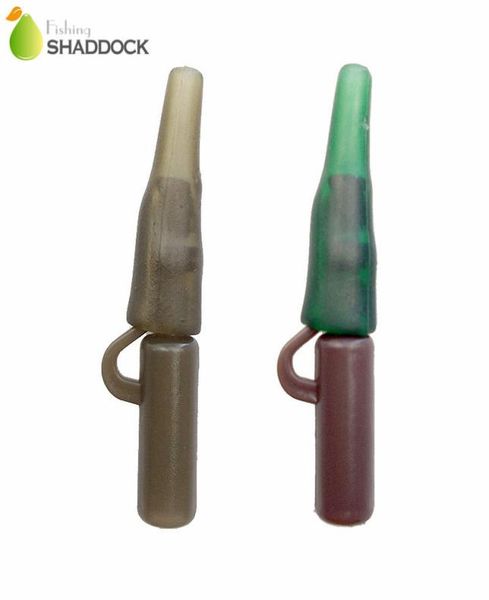 

50pcs 32cm safety lead clips with tube brown coffee abs plastic carp rigs connector carp fishing accessories tackle3533190
