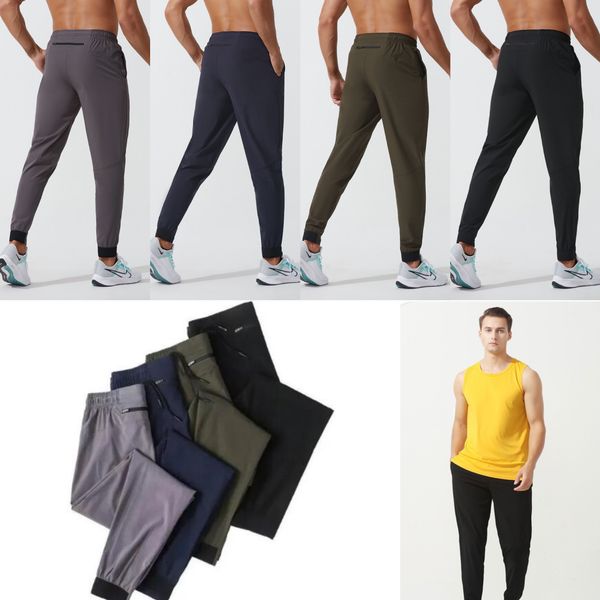 

LU Men's Jogger Long Pants Sport Yoga Outfit Quick Dry Drawstring Gym Pockets Sweatpants Trousers LL Mens Casual Elastic Waist Fitness, #3