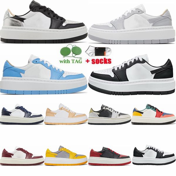 

elevate low 1 1s basketball shoes silver toe midnight navy university blue multi color dark beetroot wolf grey onyx mens womens platform thi