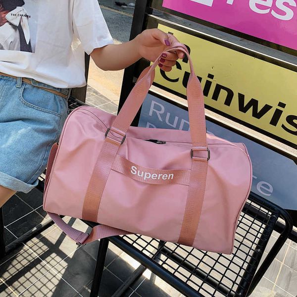 

duffel bags wet and dry separation net red letter men s portable waterproof fitness bag women s shoe position lightweight short distance bus