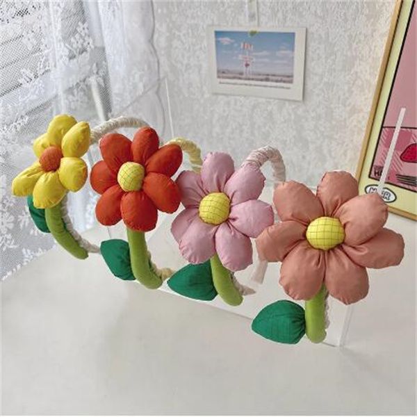 

sweet flower bezel hairbands headbands for women girls kids children hoop for party decorate hair bands accessories a103, Slivery;white