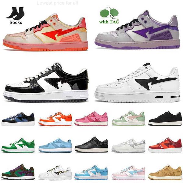 

women mens fashion designer sta sk8 casual shoes white black orange pastel pack green pink abc camo blue wheat red platform trainers sneaker