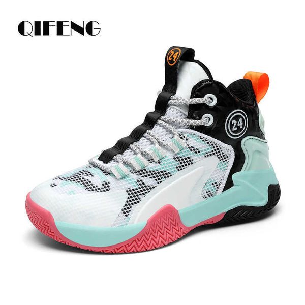 

athletic outdoor kids casual breathable mesh sneakers basketball shoes child air sport shoes boys footwear summer children male basket autum, Black