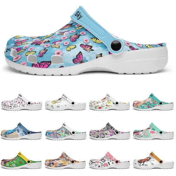 

Customized beautiful and comfortable fashionable clean Glossy Diy shoes for men and women's indoor slippers 40-98633