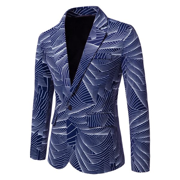 

designer trend mens fashion printed blazer business casual blazer classic party blazer, White;black