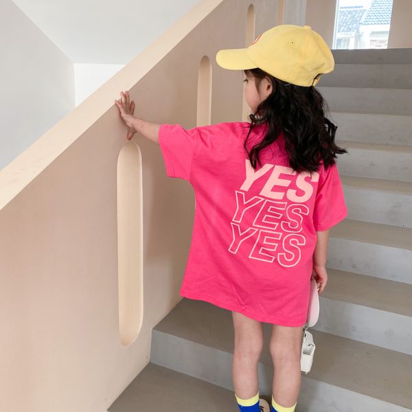 

t-shirts girls' t-shirt short sleeved long sleeved fat summer korean girls' super large long sleeved toddler t-shirt dress childre, Blue