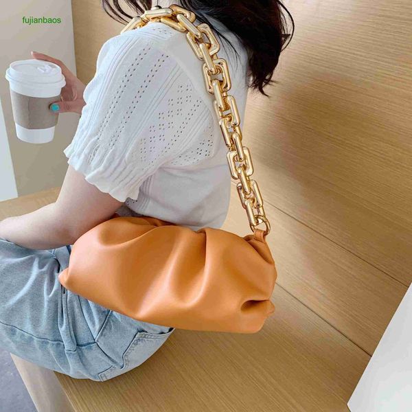 

bottgs designer handbags pu dumpling bag women's bag new texture foreign style women's underarm bag net red chain handbag, Black