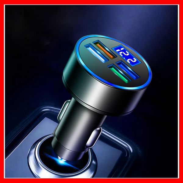 

4 ports usb car charger digital display pd phone fast car charging for samsung huawei xiaomi iphone chargeur adapter in car car-charge car-c