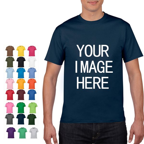 

mens tshirts no price cotton short sleeve solid color oneck tshirt tee customized print your own design printed 230404, White;black