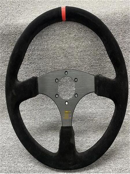 

refitting racing 14 inch 350mm flat drift steering wheel / suede steering wheel