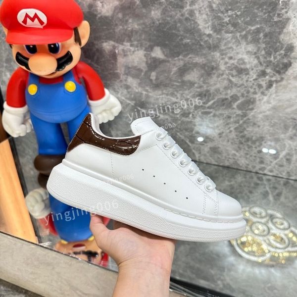 

2023r casual shoes men's leather lace up fashion printing coach sports women's small white shoes, Black