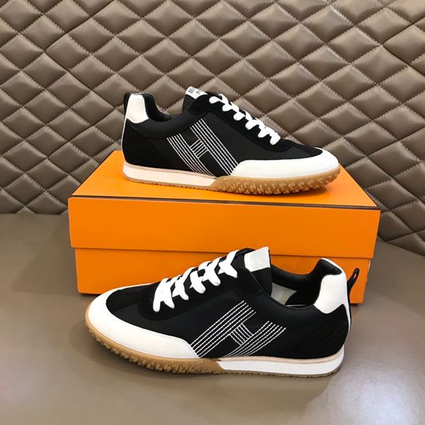 

fashion trail casuals shoes brand trendy men running sneakers paris refined soft bottom elastic band low calfskin design lightweight casual, Black