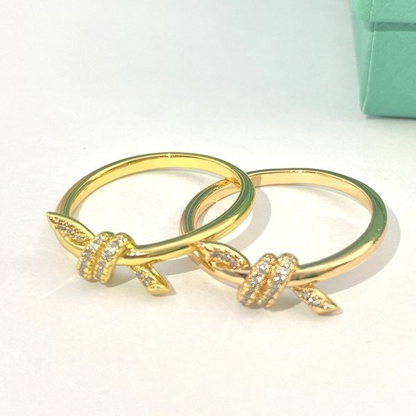 

deluxe belt diamond ring designer knot ring men and women high end luxury bow ring fashion couples ring christmas valentine's day desig, Silver