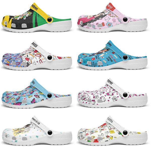

Customized beautiful and comfortable fashionable Glossy Diy shoes for men and women's indoor slippers 41-93430