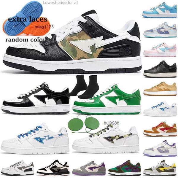 

2023 casual shoes sneakers white green red black yellow low sk8 men women a bapestas sta lows abc camo stars size 36-45