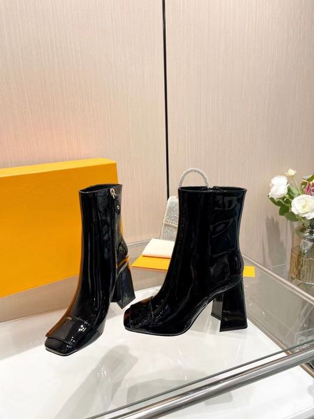 

Top Quality Version 9CM High Heels Boots with black/silver Pattern Fashion Winter Shoes Sandals for women, 9cm;#1black pattern