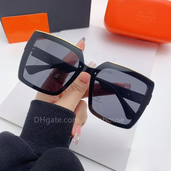 

2023 baseball sunglasses new women sunglasses polarized lenses casual glasses unique fine plate mirror leg texture super good high-end atmos, White;black