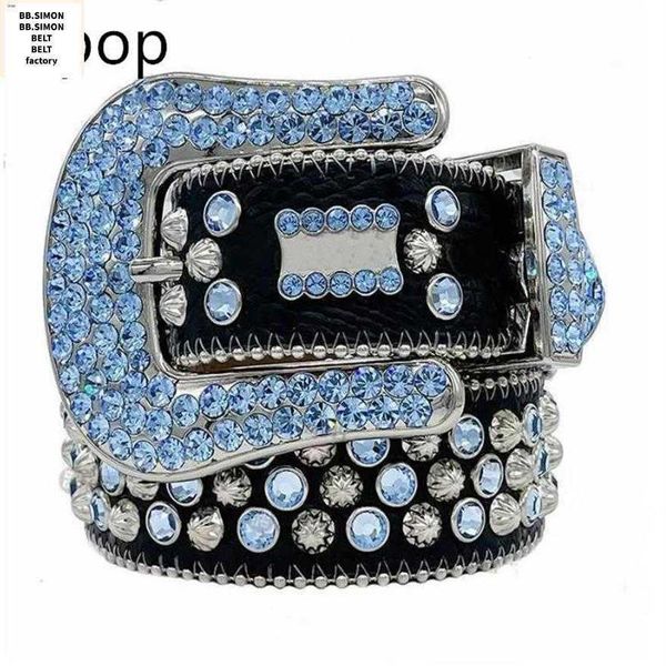 

designer belt bb simon mens belts for women designers shiny diamond belt blue black white red 05n2, Silver