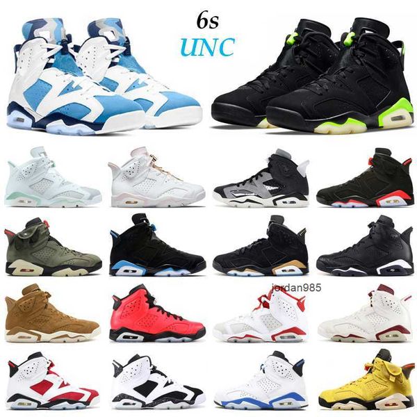 

2022 6 6s men basketball shoes jumpman unc bordeaux university blue british khaki infrared hare dmp electric green mens trainers sports og d, Black