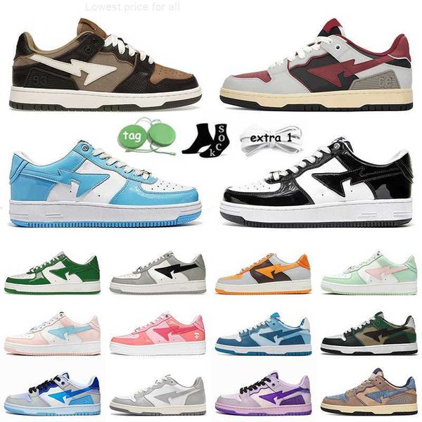 

casual shoes women mens designer sk8 patent leather black abc blue red white color camo combo pink grey platform sneakers