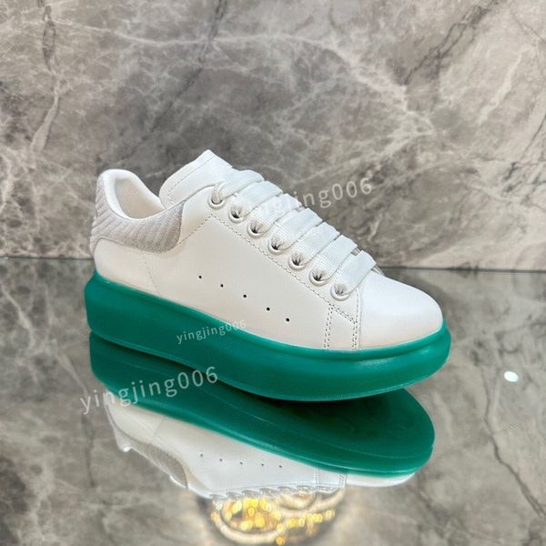 

new designer mens casual shoes men's leather lace up fashion printing coach sports women's small white shoes, Black