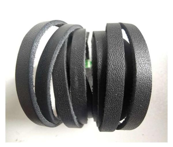 

2m genuine leather cord for diy jewelry making retro brown cow leather rope bracelet findings flat 345810mm string supplier 155503511, White;red