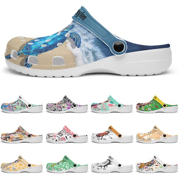 

Customized beautiful and comfortable fashionable clean Glossy Diy shoes for men and women's indoor slippers 40-103104