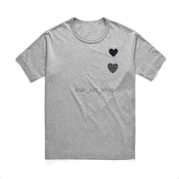 

t-shirts play mens fashion t designer red heart cdg casual women shirts quanlity commes des tshirts cotton embroidery short sleeve summer te, White;black