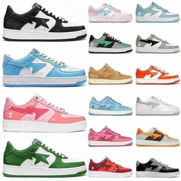 

designer shoes for men women black white leather patent green sax blue camo pink white flats casual shoe skate sneakers youth walking traine