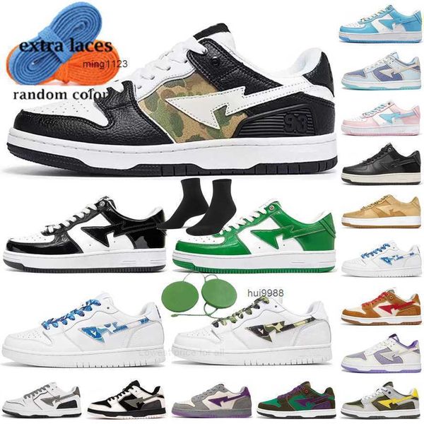 

2023 casual shoes sneakers white green red black yellow low sk8 men women a bapestas sta lows abc camo stars size 36-45
