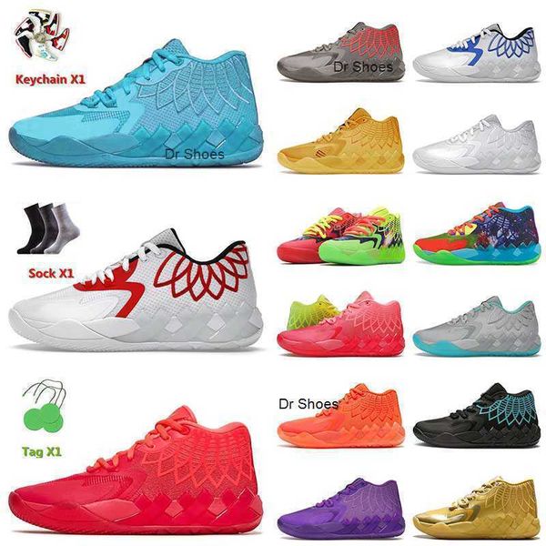 

original men basketball shoes lamelo ball rick and morty mb.01 galaxy rock ridege red black blast from here beige lo ufo authentic sneakers