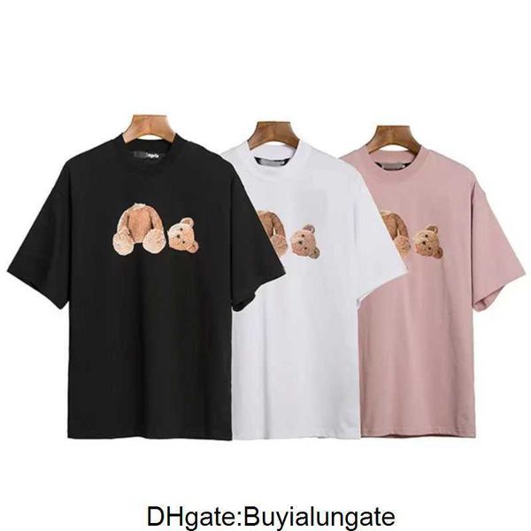 

t shirt designer tshirt palm shirts for men boy girl sweat tee shirts printing bear oversize breathable casual angels t-shirts 100% pure cot, White;black