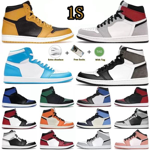 

classic jump man 1s men women basksetball shoes bred patent bordeaux brotherhood dark mocha chicago obsidian bubble gum fragment shadow trai