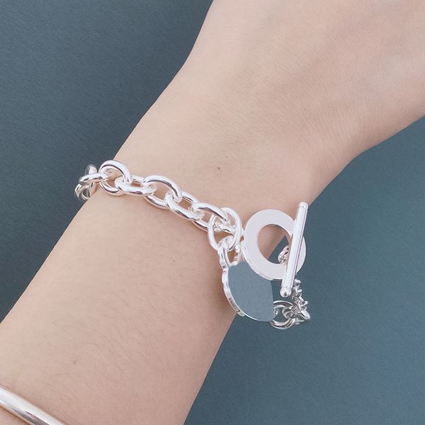 

love hearts bracelet chain designer jewlery for women men stainless steel necklace diamond earring vlaentine thanksgiving day gift silver pl, Black