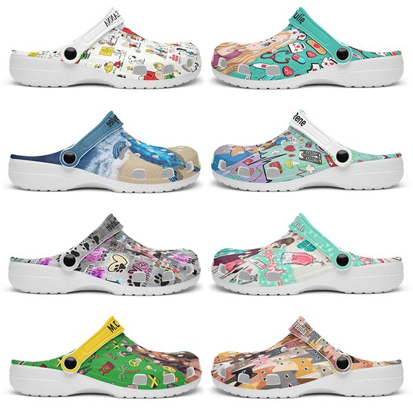 

Customized exquisiteand comfortable fashionable beautiful Glossy Diy shoes for men and women's indoor slippers 40-101900