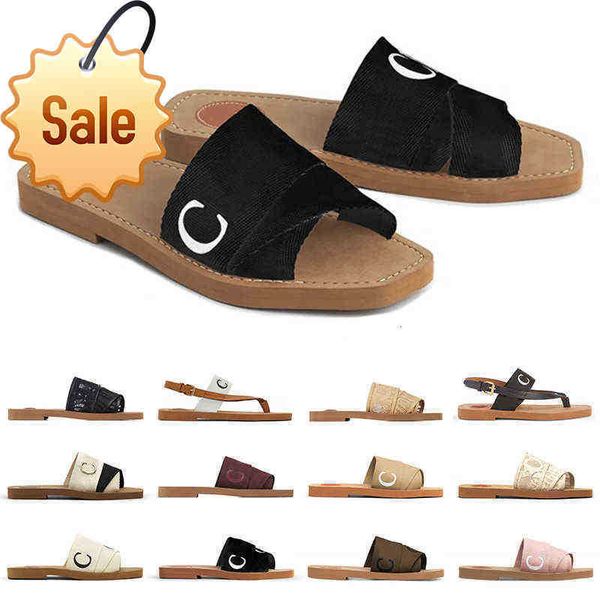 

slippers women summer rubber sandals beach sliders scuffs indoor shoes designer canvas cross woven outdoor peep toe woody casual slipperl, Black