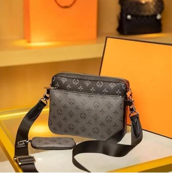 

2023 fashion evening cross body shoulder bags wallets leather patchwork men women handbag designer handbags wallet phone bag purse crossbody, Red;black