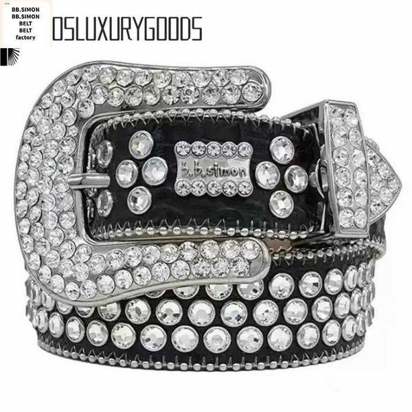 

2022 designer belt bb simon belts for men women shiny diamond belt black cintura uomo boosluxurygoods mfx216h2, Silver