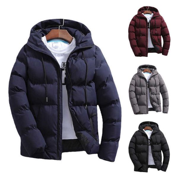 

Top Quality Designer Parker Zipper Buckle Warm Winter Men Lady Double-sided Classic Parkas Cotton Jacket Loose, Wine red