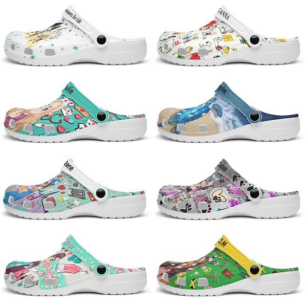 

Customized beautiful and comfortable fashionable Glossy Diy shoes for men and women's indoor slippers 41-104190