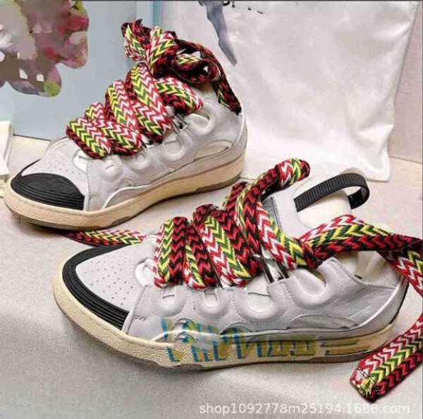 

lanvins lanfan shoes women's 2022 new german training curb versatile couple skateboarding daddy bread shoes, Black