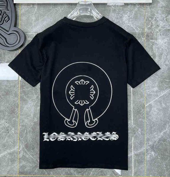 

men's t-shirts luxury classic mens t shirts ch brand fashion men sanskrit letter t-shirt horseshoe cross designer tshirts man hip hop7j, White;black