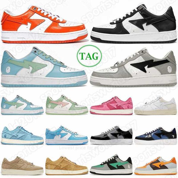 

bapesta bapestas baped sta casual shoes sk8 low men women black white pastel green blue suede pink camo combo mens womens trainers outdoor s